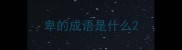 卑的成语是什么