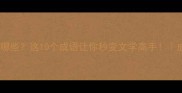 弓鸟成语有哪些这10个成语让你秒变文学高手成语小课堂
