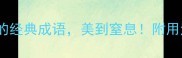 10个与花相关的经典成语美到窒息附用法和意境延伸