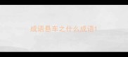 成语悬车之什么成语