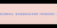 语文高频考点狱字成语组词必考清单附详细及例句