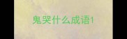 鬼哭什么成语