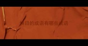 情目的成语有哪些成语