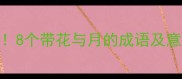 花好月圆必知8个带花与月的成语及意境收藏备用