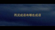 雨泥成语有哪些成语