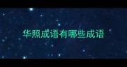 华照成语有哪些成语