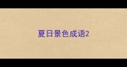 夏日景色成语