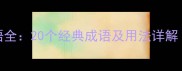 舟和语相关成语全20个经典成语及用法详解附应用场景