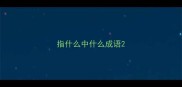 指什么中什么成语