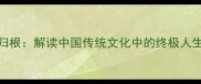 落叶归根解读中国传统文化中的终极人生智慧