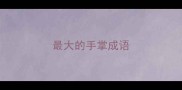 最大的手掌成语
