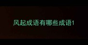 风起成语有哪些成语