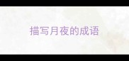 描写月夜的成语