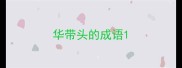 华带头的成语
