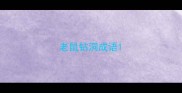 老鼠钻洞成语