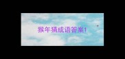 猴年猜成语答案