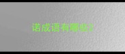 诺成语有哪些