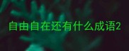 自由自在还有什么成语