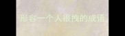 形容一个人很拽的成语