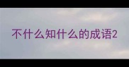 不什么知什么的成语