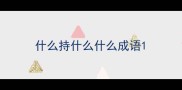 什么持什么什么成语