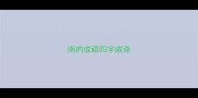 南的成语四字成语