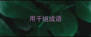 用干组成语