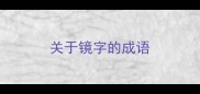 关于镜字的成语