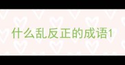 什么乱反正的成语