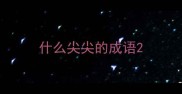 什么尖尖的成语