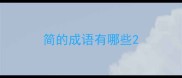 简的成语有哪些