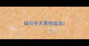 描写冬天景物成语