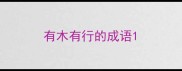 有木有行的成语