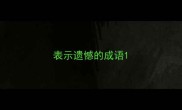 表示遗憾的成语