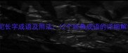常见长字成语及用法12个经典成语的详细解读