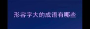 形容字大的成语有哪些