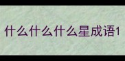 什么什么什么星成语