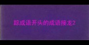 踪成语开头的成语接龙