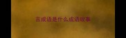 言成语是什么成语故事