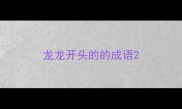 龙龙开头的的成语