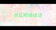 西瓜眼睛成语
