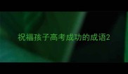 祝福孩子高考成功的成语