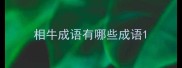 相牛成语有哪些成语