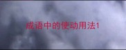 成语中的使动用法