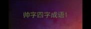 帅字四字成语