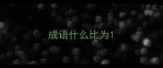 成语什么比为