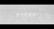 含市的成语