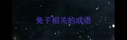 兔子相关的成语