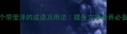 10个带莹泽的成语及用法提升文学素养必备指南