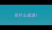 实什么成语
